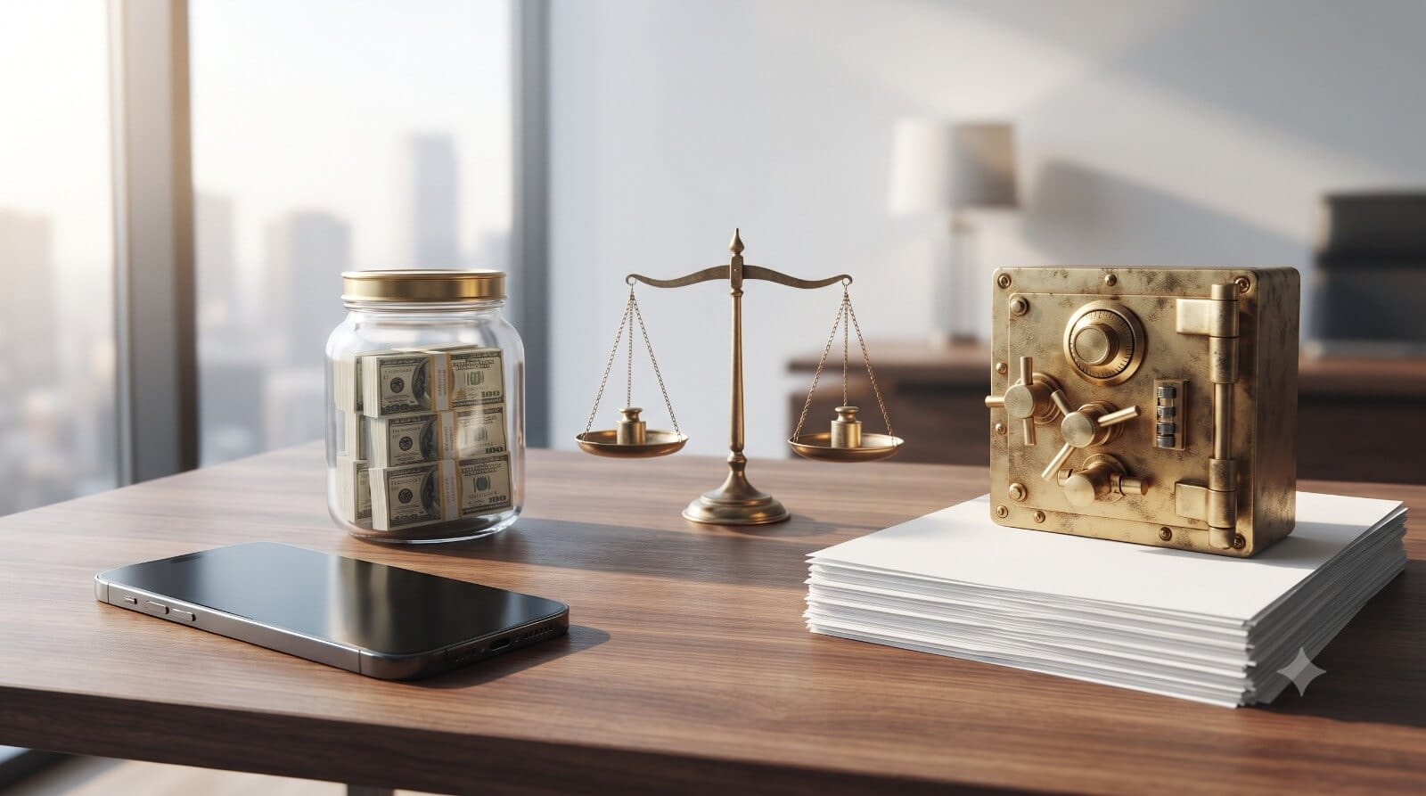 High yield savings account vs CD comparison with liquidity cash jar and locked rate vault